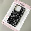 Czarny Telefon Case w Stylu Koronkowym dla Cool Dziewczyny na iPhone 17 Air 16 15 14 13 12 11 Pro 16 Plus 16e Przezroczysty Miękki Pokrowiec Fundas