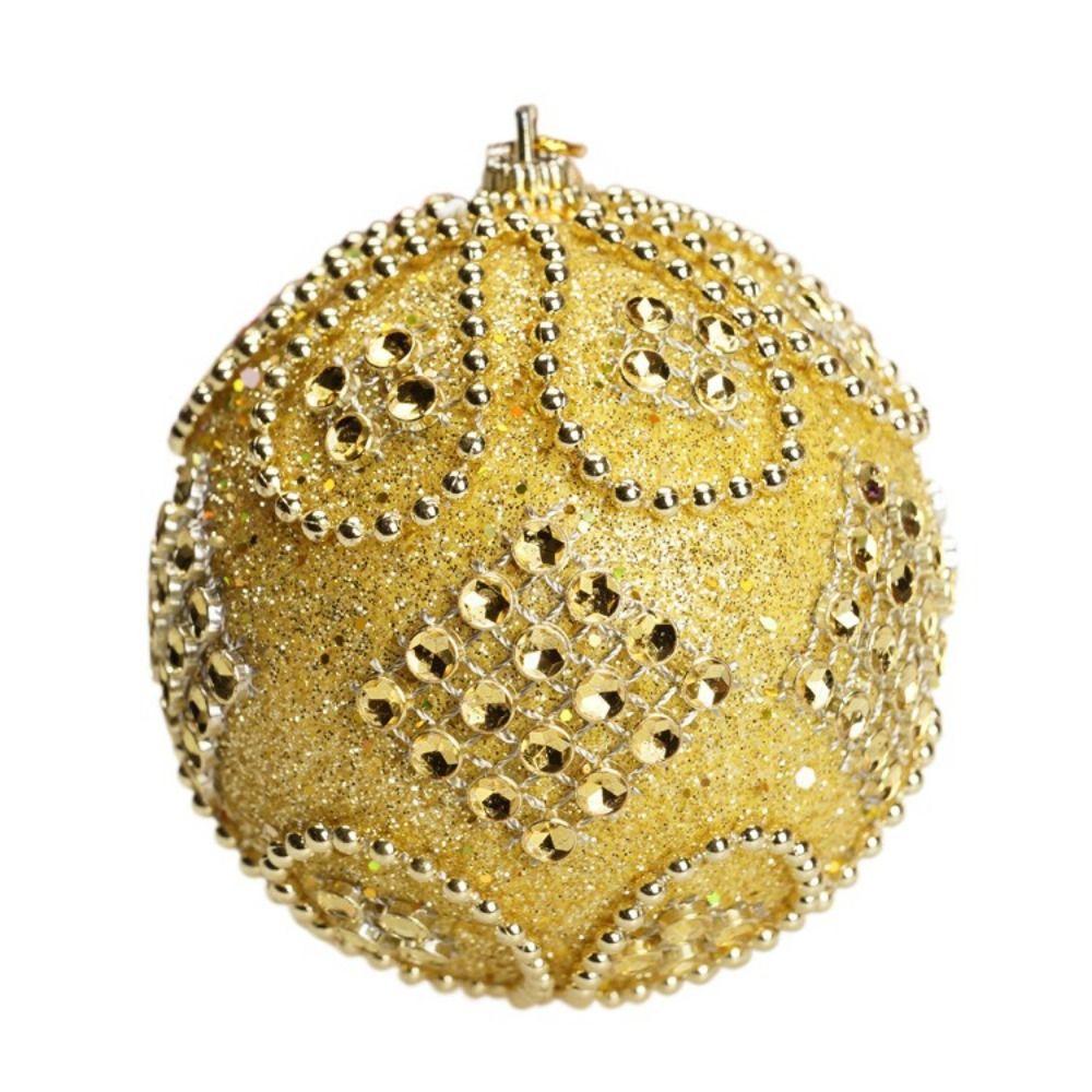 

Декоративное елочное украшение пенопластовый елочный шар рождественский страз блестящие шары дом жёлтый