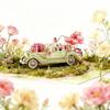 Just Married Wedding Card Floral Watercolor Cover Romantic Gift Card 3D Pop-Up Foldable Invitation Card For Engagement Wedding