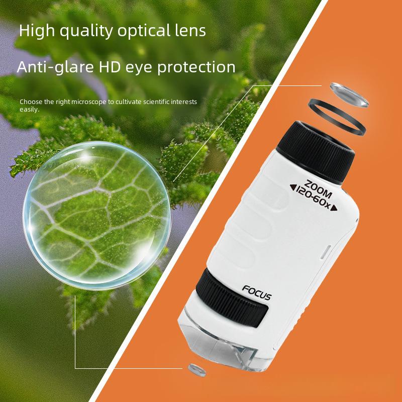 Portable High-Definition Handheld Microscope for Children's Science Education and Experiments