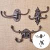 Flexible Position Cast Iron Wall Mount Hook Adjustable Arms Decoration For Home Decors And Practical Use