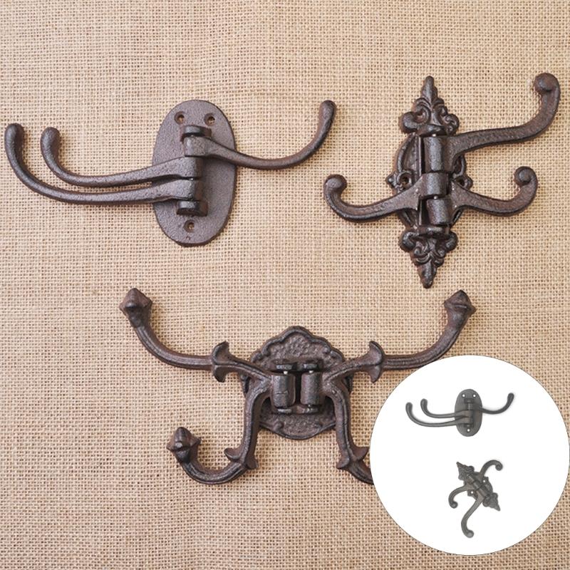 Flexible Position Cast Iron Wall Mount Hook Adjustable Arms Decoration For Home Decors And Practical Use