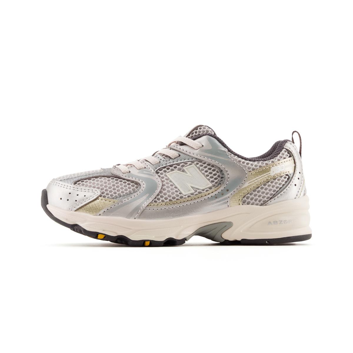 

New Balance NB 530 Тканевые Ретро Повседневные Кроссовки с Низким Верхом для Бега Детские кроссовки Светло-Серый Серебристый PZ530KMW 28