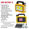 Multifunction Solar Rechargeable Emergency Work Light