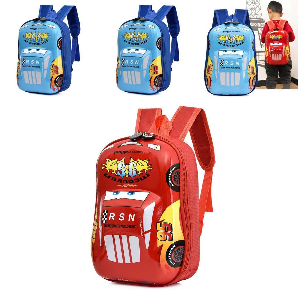 Cartoon Letter Car Kids School Backpack Eva Material With Breathable And Wearresistant Design For Elementary Students