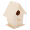 Hanging Bird House Wooden DIY Bird Feeder Houses for Decorations Indoors GardensSingle Layer No. 3