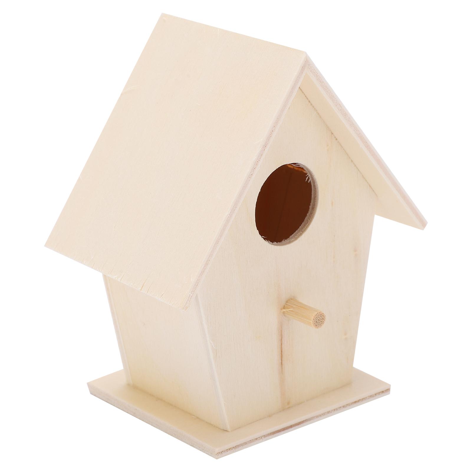 

Hanging Bird House Wooden DIY Bird Feeder Houses for Decorations Indoors GardensSingle Layer No. 3