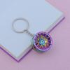Creative Car Wheel Hub Keychain: Zinc Alloy Metal, Customizable Gift.