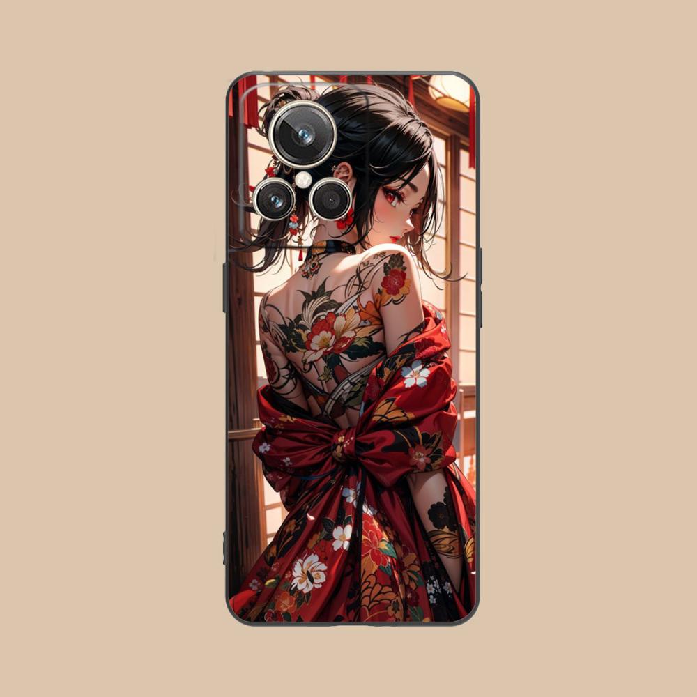 Fashion Tattoo Girl Mobile Phone Case for Realme GT 8 Neo Pro C75 73 71 C67 65 C55 53 C35 31 C20 15 Colorful Printing Cover
