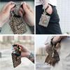 Pu Leather Tassel Circle for Key Chain Women Wristlet Keychain