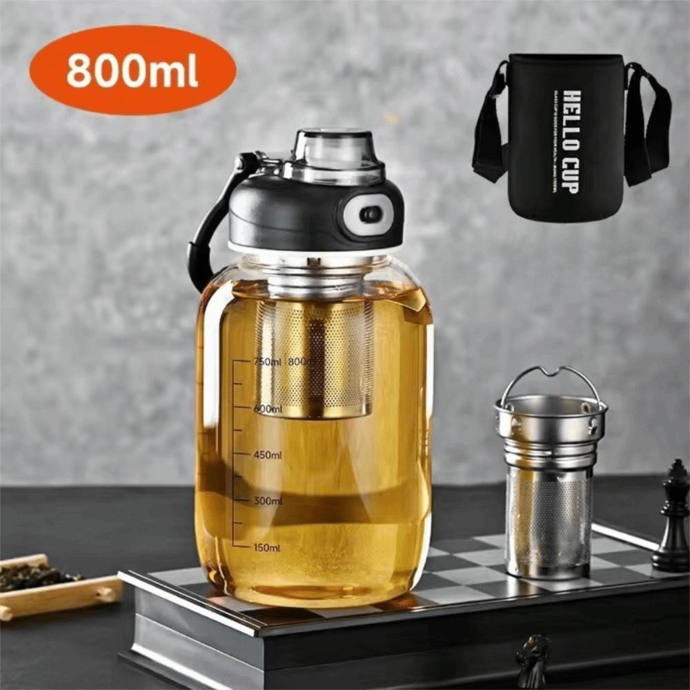 

with Handle Water Cup Double Drinking Portable Kettle New Glass Tea Cup Outdoor Sports 800ml