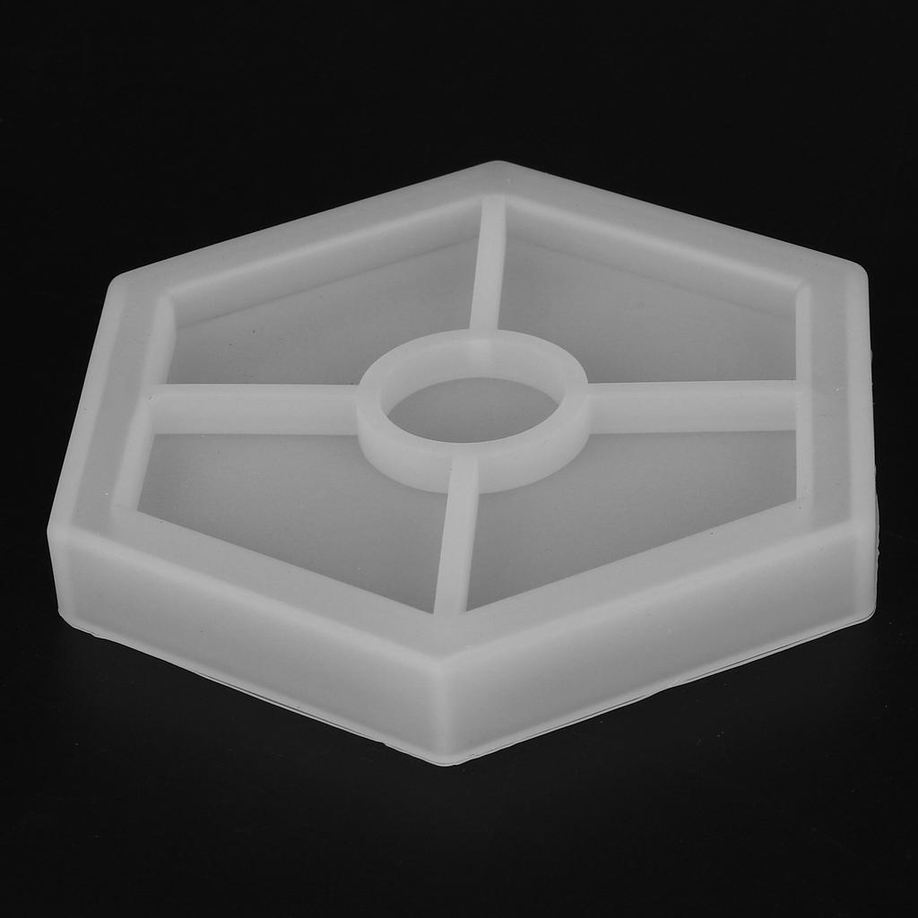 A74E-10Pcs Diy Coaster Silicone Mold Included Square Hexagon Circle Octagon Mold For Resin, Concrete, Cement, Home Decoration