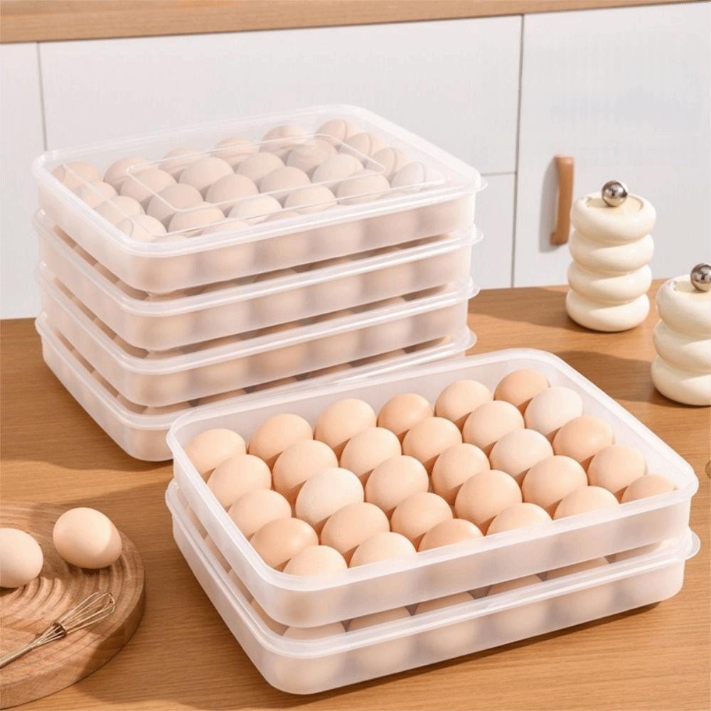 30 Grids Refrigerator Egg Holder Large Capacity Egg Tray Egg Storage Box Home Use