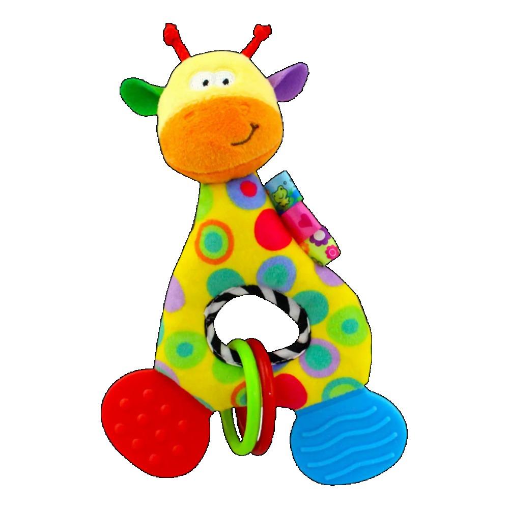

Rattles Animal Giraffe Baby Soft Stuffed Doll Teether Doll Cute Kids Infant Baby Teething Toys For Newborn Sensory Plush Toys