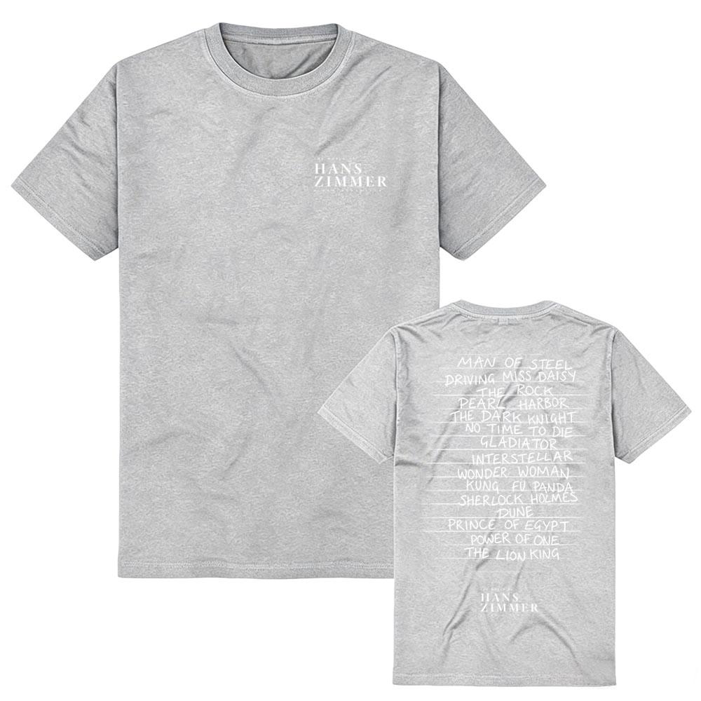 Hans Zimmer Tour Tee Aesthetic Round Neck Comfortable Cotton Tshirt Graphic Printing Unisex T-shirt