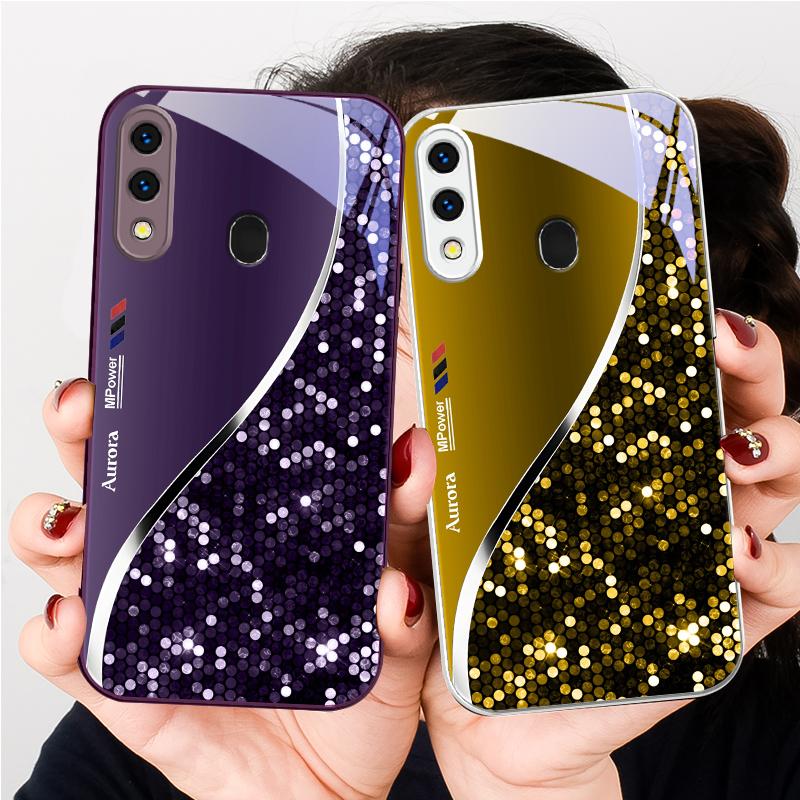 Die Kurve aus Silbermetall Für Samsung A20 30 22 23 24 25 26 31 32 A33 34 35 42 50 51 52 53 54 55 56 70 71 72 73 Glas-Handyhülle