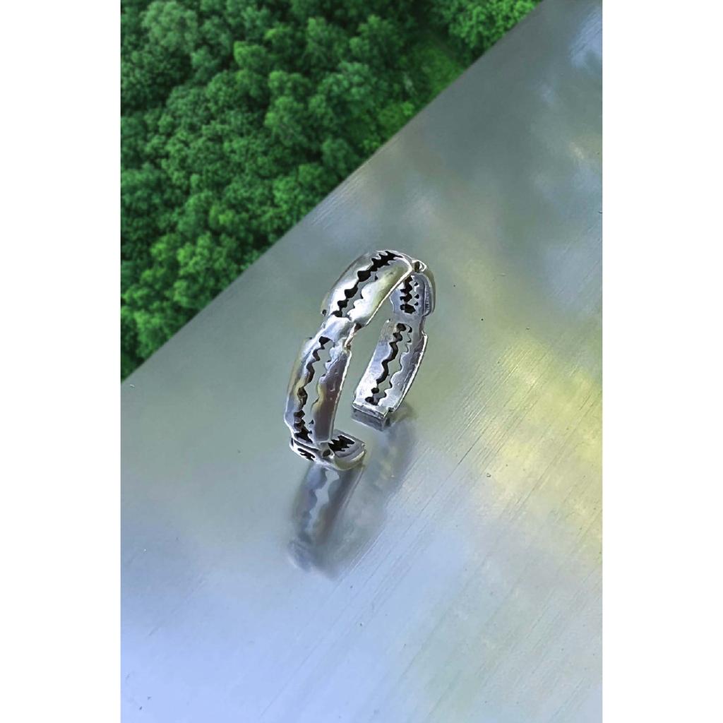Unisex-Rasierer-Modell, verstellbarer, versilberter Ring
