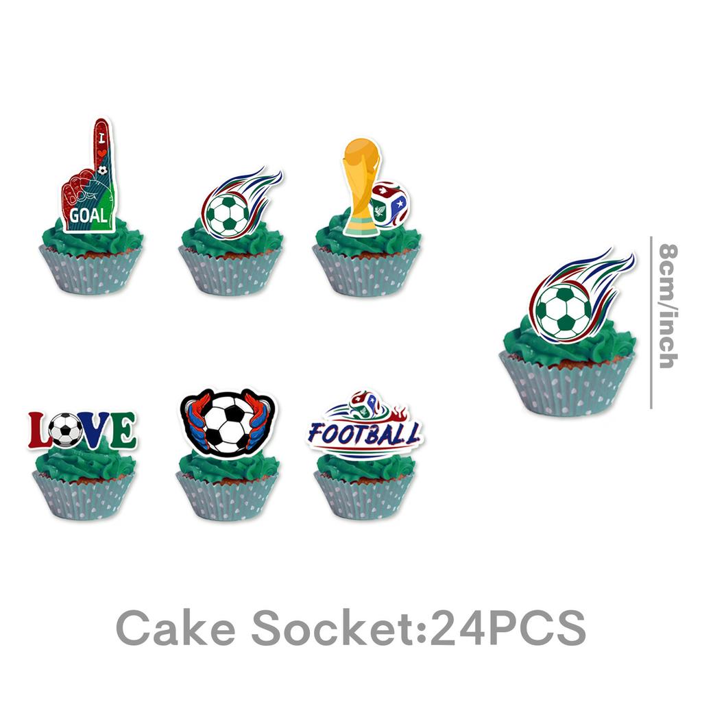 2026 Football Party Decoration Tableware Balloon Dish Cup Napkins Popcorn Box French Fry Boxes Soccer Gift Parties Decor