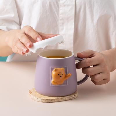 Dreidimensionale Tasse mit Tiermotiv Kawaii Kaffeetassen Thermo-Kaffeebecher zum Mitnehmen Keramik & Töpferei Originale Frühstückstassen Becher Go