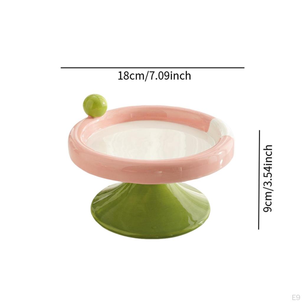 Ceramic Cat Bowl with Raised Design for Food And Water, Suitable Kittens Puppies