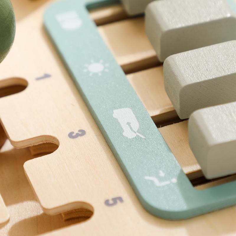 Baby Montessori Toys Steering Wooden Car Blocks Steering Wheel Activity Busy Board for Toddlers Sensory Early Education Toy Gift