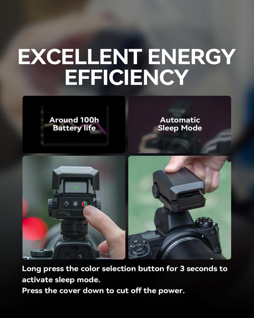 TTArtisan Dot Sight Telephoto Photography Cold Shoe Locking 5 Brightness Auto Sleep Compatible with and Canon Cameras Accessory, Mount, Design,