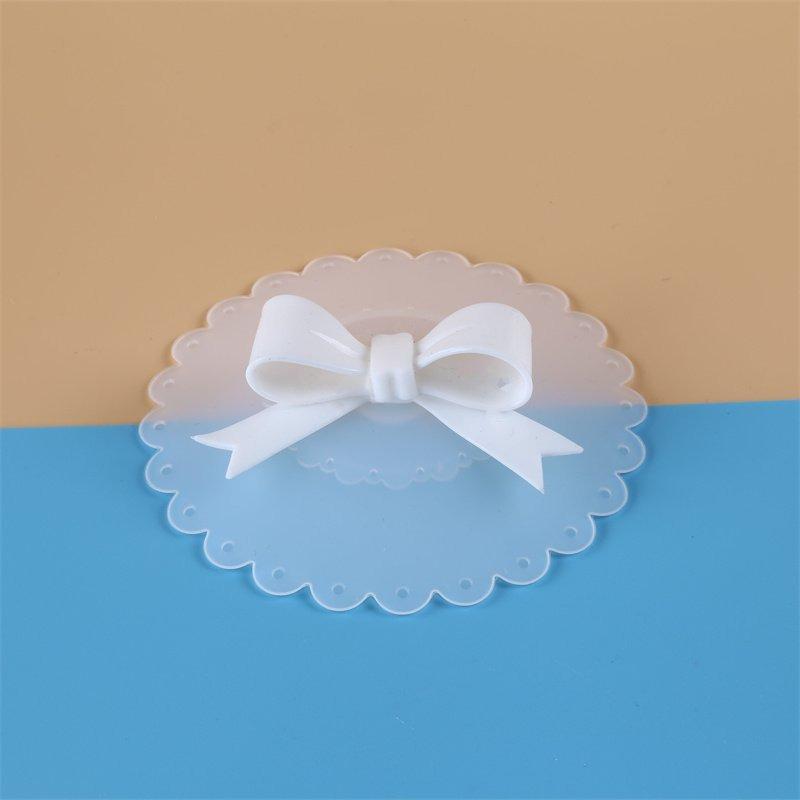 Silicone Green Flower, Cartoon Bow-tie Cat Water Cup, Ceramic Cup Lid, Silicone Sealed Cup Lid