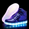 Children's shoes LED luminous shoes autumn and winter 2019 high-top light shoes classmates board shoes boys and girls casual sports shoes