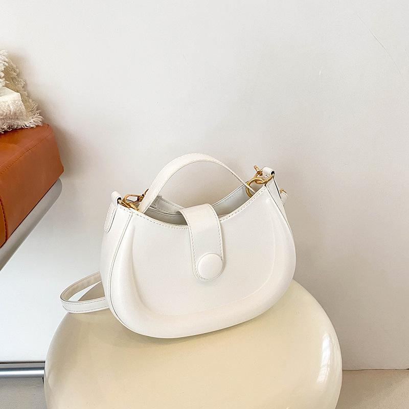 

Нишевый дизайн простая маленькая сумка женская летняя 2024 новая модная повседневная трендовая сумка через плечо повседневная сумка-мессенджер белый