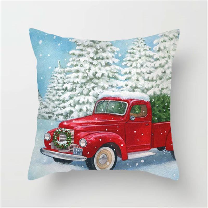 Christmas Pillow Cover New Cartoon Home Office Cushion Cover
