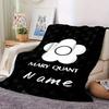 Mary Quant Flower Pattern Blanket Lightweight Blanket For Sofa Bed Travel Camping Living Room Office Sofa Chair And Bed Digital Printed Fleece Blanket