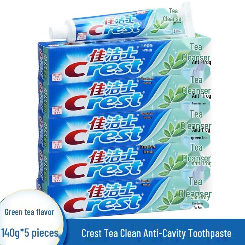 Crest Tea Fresh Anti-Cavity Toothpaste 140g x 5 Pack