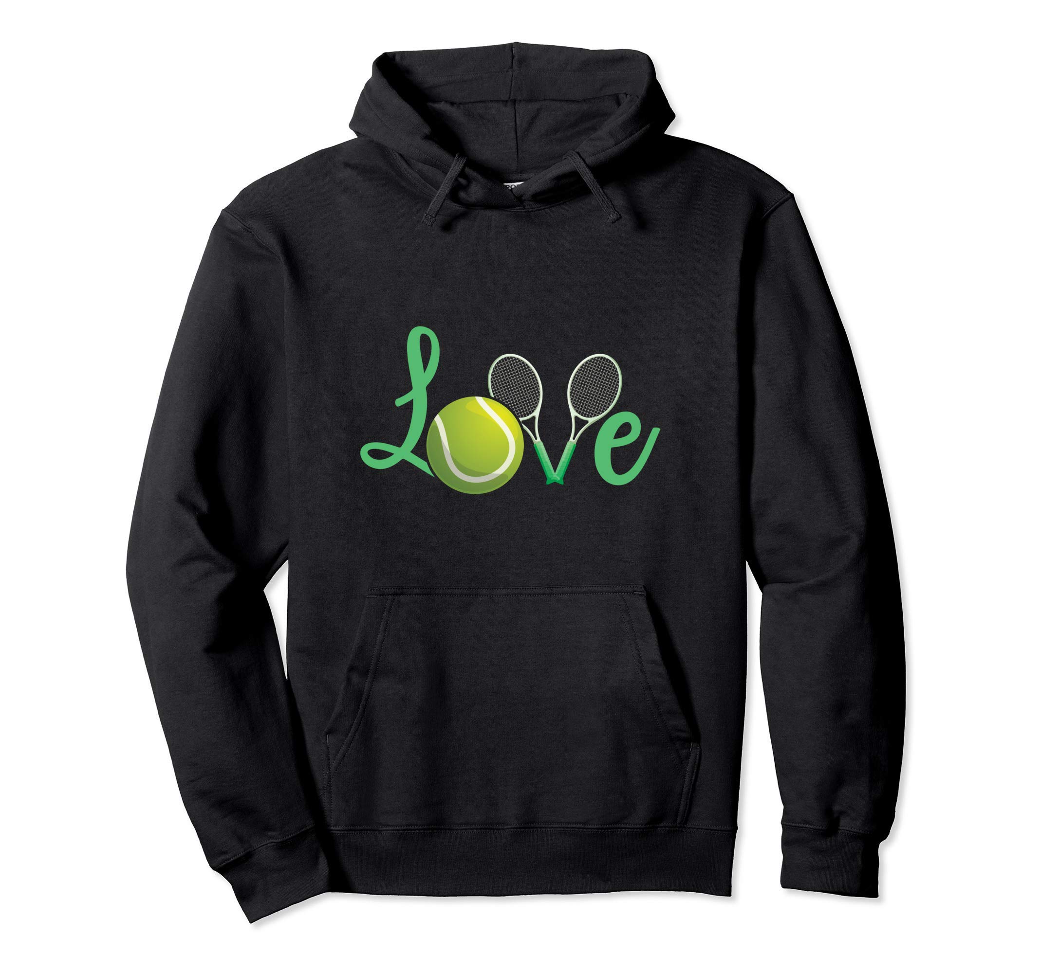

Love tennis racket ball court match trainer team present hoodie