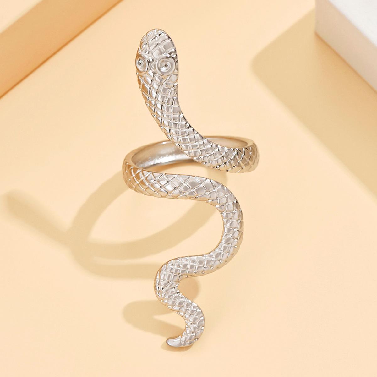 Punk Style Snake Stainless Steel Ring - Exaggerated Boyfriend & Couple Style