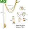 Fake Piercing Ear Cuff Clip On Earrings Tassel Leaf Jewelry Sets Cool Aesthetic Accessories Gifts For Women Statement Earrings
