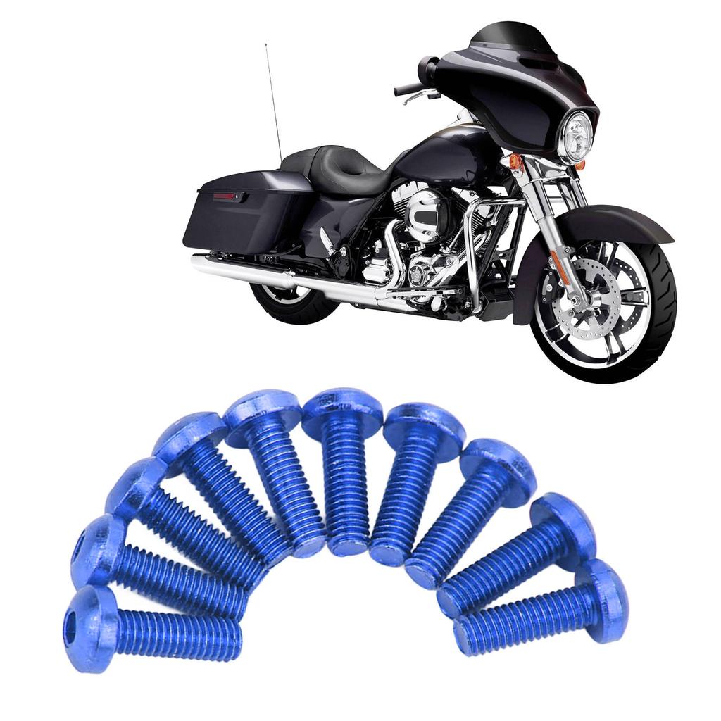 M5 Motorcycle S Nuts Gaskets Set Aluminum Alloy Rubber Replacement for