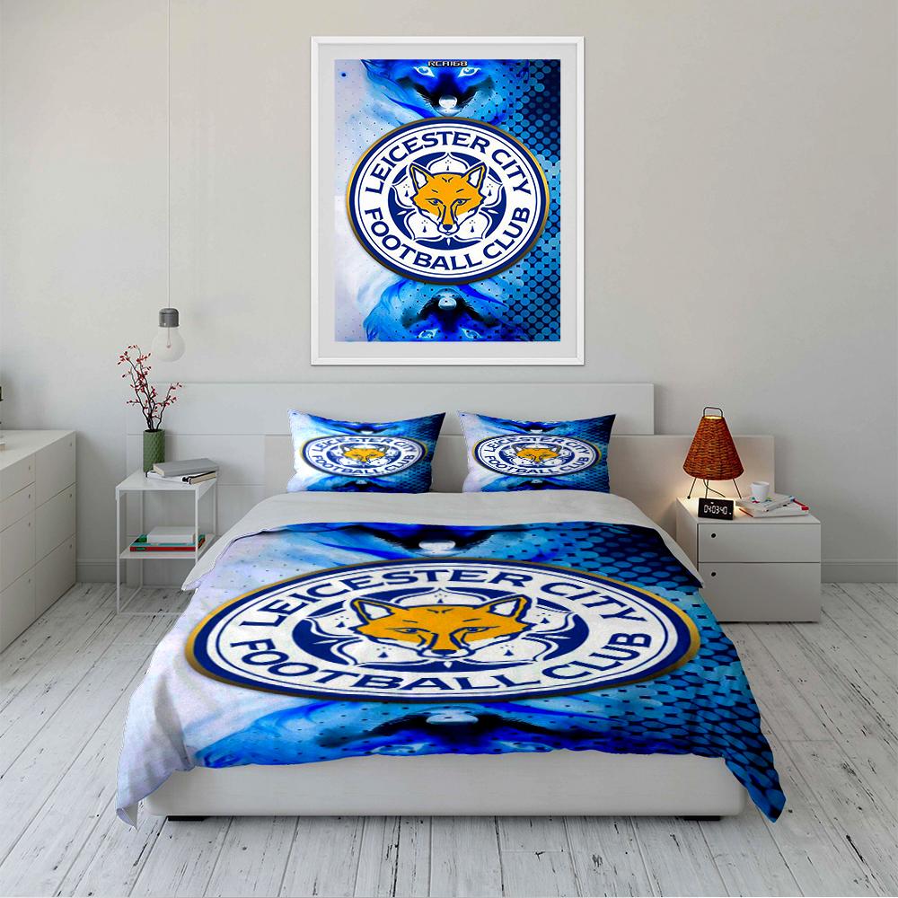 Set Biancheria da Letto Leicester City Football Club Set Biancheria da Letto (1 copripiumino, 2 federe, piumino non incluso)