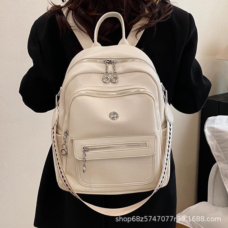 2025 New Fashion Korean Edition Fashion Casual Backpack Women's Versatile Large Capacity Travel Backpack Student School Bag Tide