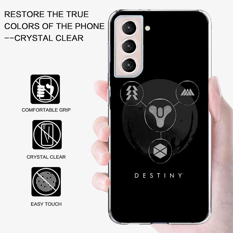 Custodia per Telefono Gioco D-Destiny 2 Per Samsung Galaxy S25 Edge S24 S23 FE S21 S20 S10 Plus S22 S26 Ultra Cover Custodie Trasparenti TPU Capa She