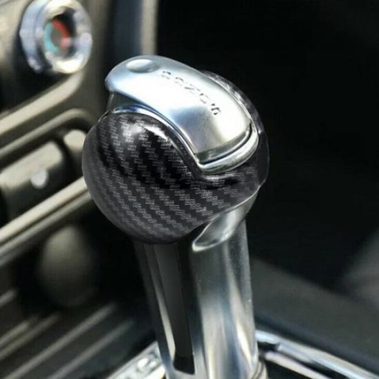 Gear Shift Knob Head Cover Trim Carbon Fiber ABS For Ford Mustang 2015-