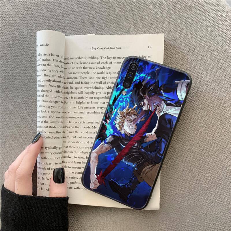 Pouzdro na telefon Anime MHA Hawks BNHA pro Samsung Galaxy A51 A71 A52 A12 A50 A32 A21S A70 A31 A21 A11 A12 M31 A02