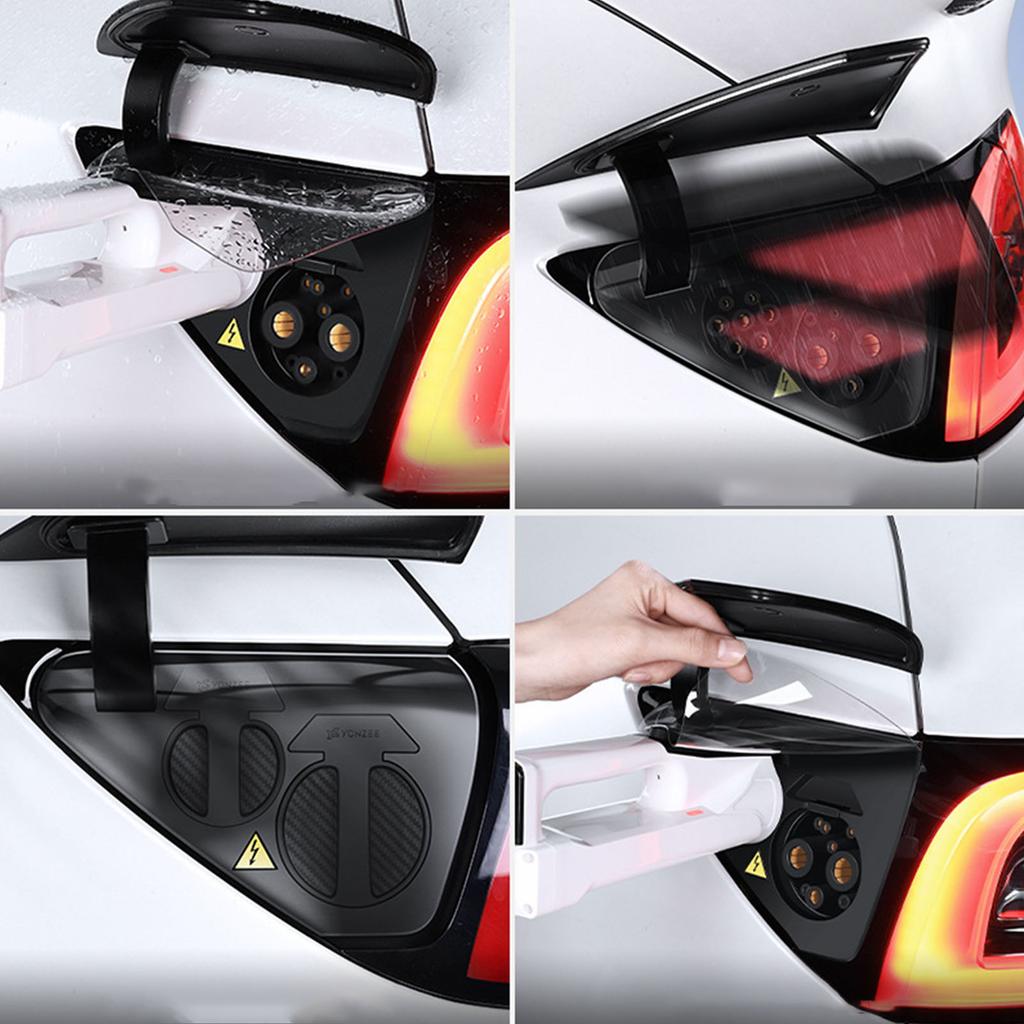 High Density TPU Charging Port Guard Anti Corrosion Design Easy Snap On Installation Weather Resistant for Model 3/Y
