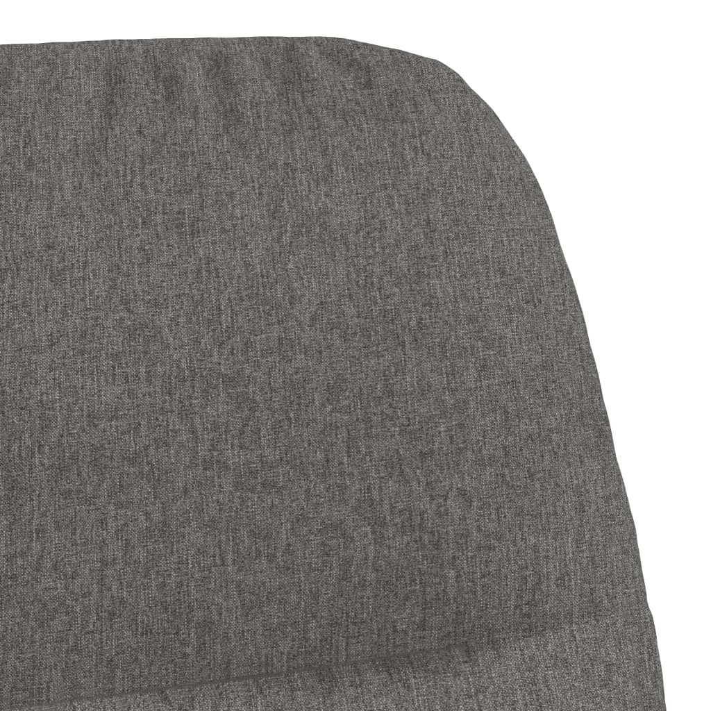 Swivel Armchair with Footstool Light Grey Fabric