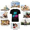 Gradient Fluid Letter SIX SEVEN Trendy Print Casual Short Sleeve T-Shirt Pure cotton T-shirt