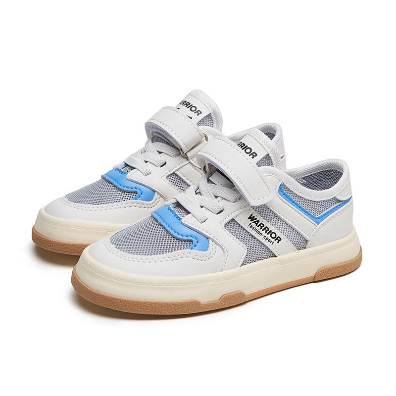 Warrior Lightweight Breathable Low-Top Casual Sneakers Kids Sneakers Gray White WZTH-079612