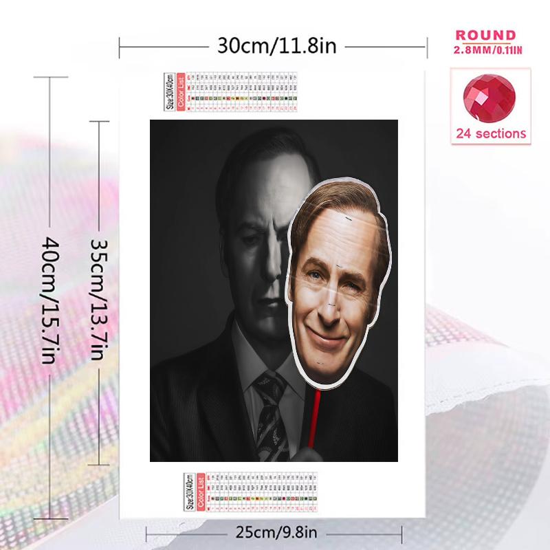 Better Call Saul 100% Round Full Drill 5D DIY Diamond Painting Embroidery Cross Stitch Rhinestone Décor