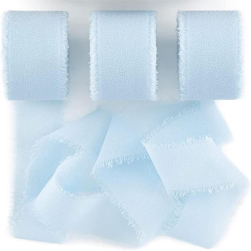 3 ks ručně vyráběná lemovací šifonová stuha DIY řemeslná dárková mašle svatební pozvánka stuha balení Délka 5 m Šířka 4 cm centimetrů SD015