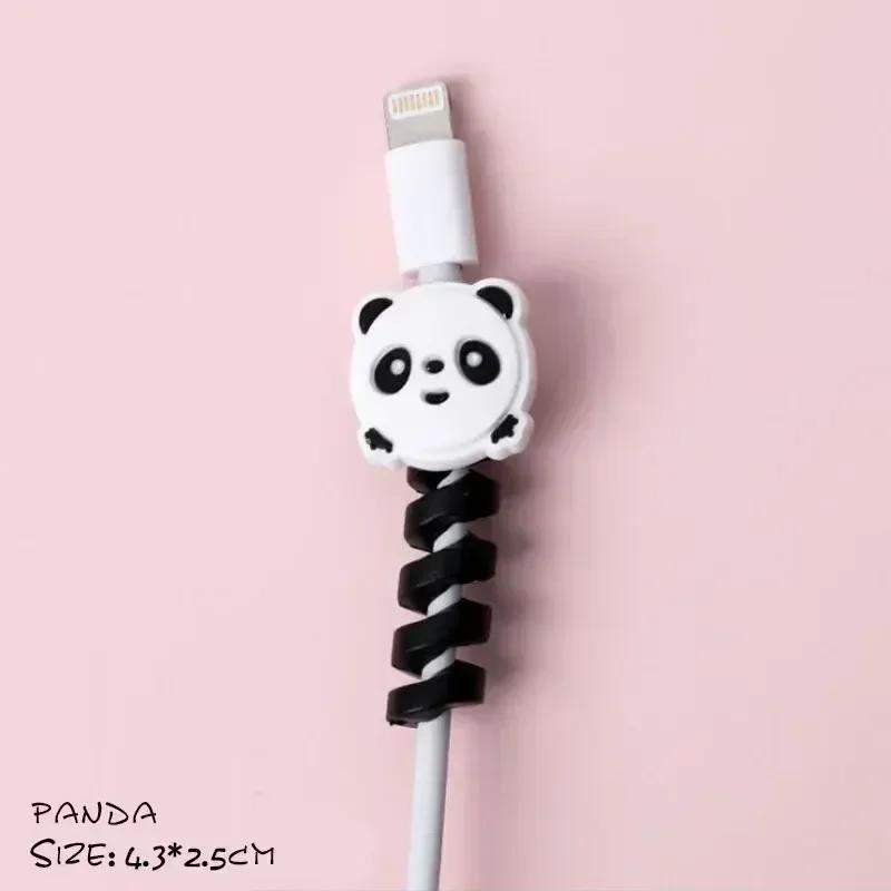 4PCS Cute Bite Cartoon Animal Cable Protector - Mini Cord Wire Cover Charging Cable Winder Set
