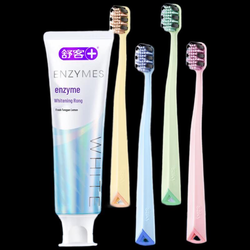 

Shuke Enzyme Whitening Toothpaste & 4 Toothbrush Set