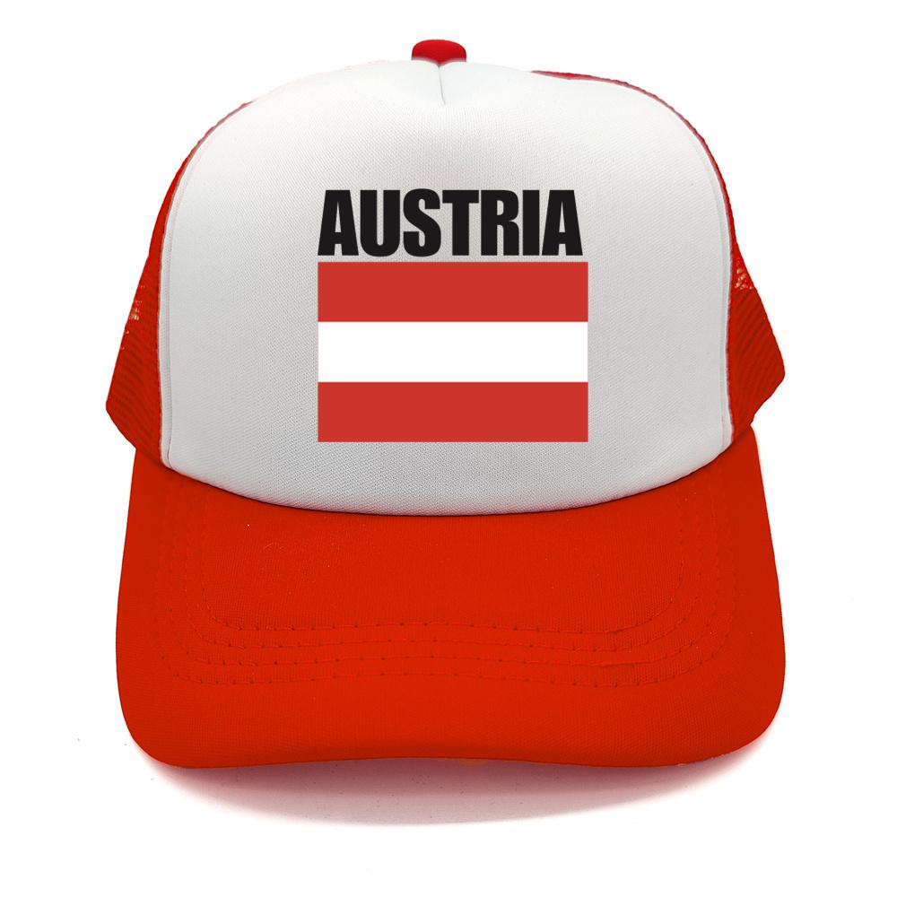 Cappellino da Baseball Bandiera Austriaca Fresco Estivo Unisex Rete Traspirante Cappello per Fan del Paese Cappellino Trucker Unisex Cappellini in Rete Traspirante per Esterno